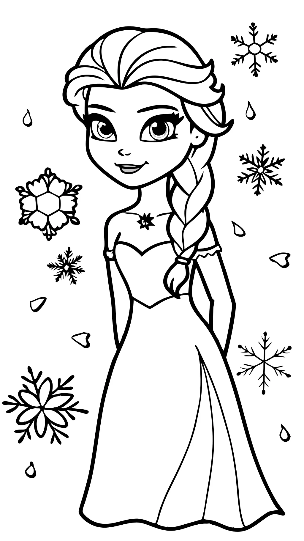 princesa Elsa para colorear